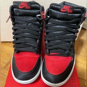 Air Jordan 1 Bred Satin High
